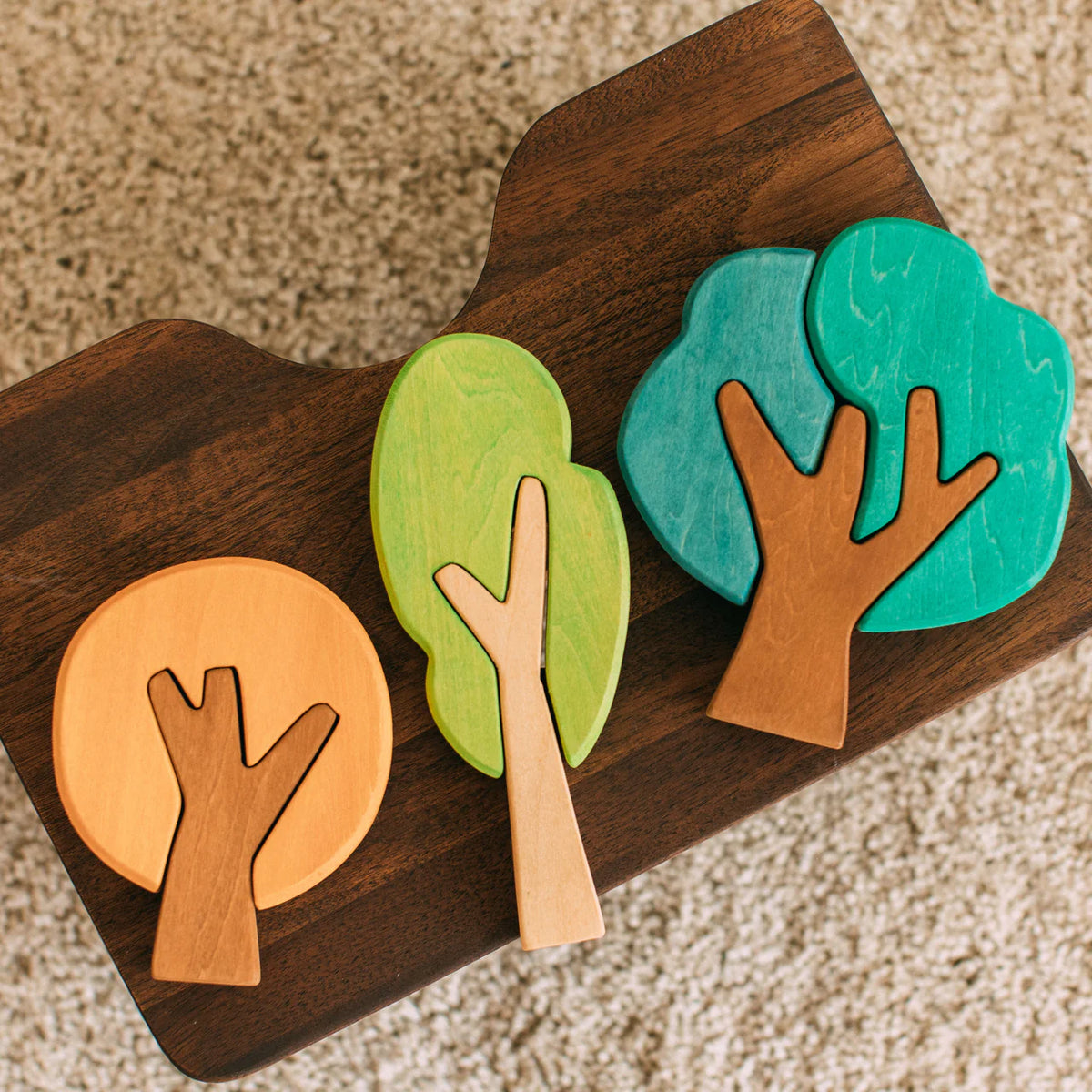 AVDAR Flat Forest Holzbaum-Set – 7 Teile für fantasievolle Waldwelten