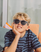 OLIVIO & CO Junior Sonnenbrille Oval Navy Blue – UV400 Schutz für Kinder
