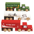 Le Toy Van LKW-Set aus Holz – Lastwagen mit Anhänger