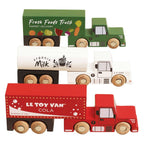 Le Toy Van LKW-Set aus Holz – Lastwagen mit Anhänger