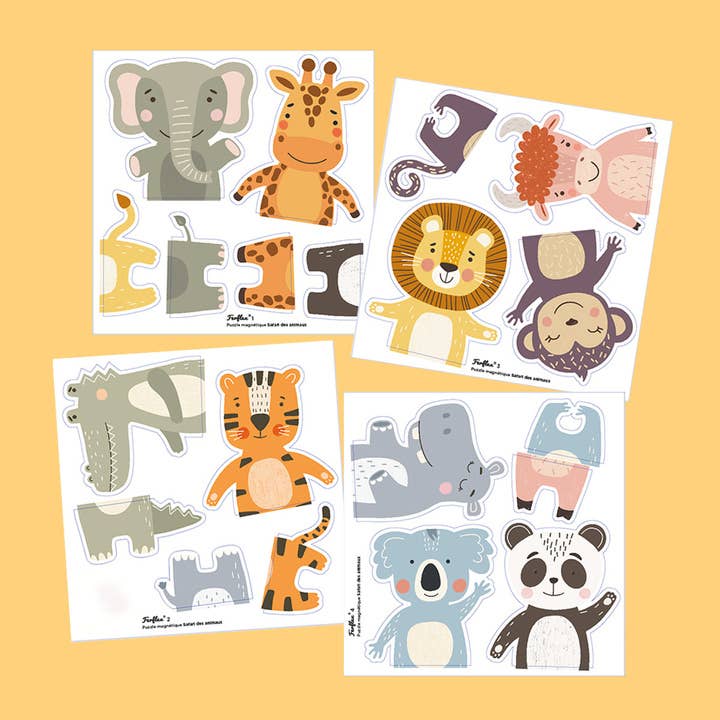 Ferflex Magnetisches Tierpuzzle – Safari