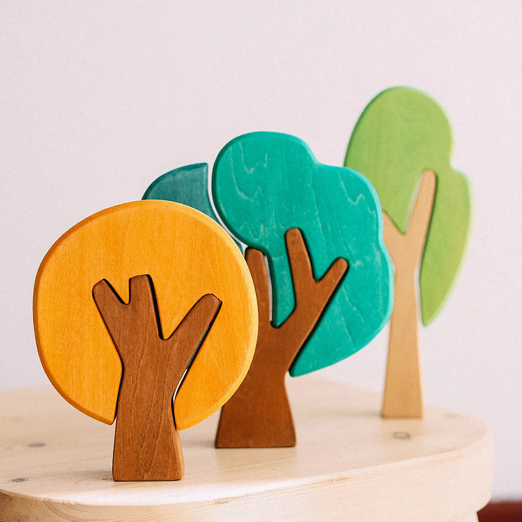 AVDAR Flat Forest Holzbaum-Set – 7 Teile für fantasievolle Waldwelten