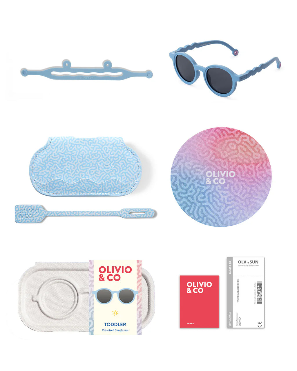 Olivio&Co Toddler Oval Sunglasses-Reef Blue