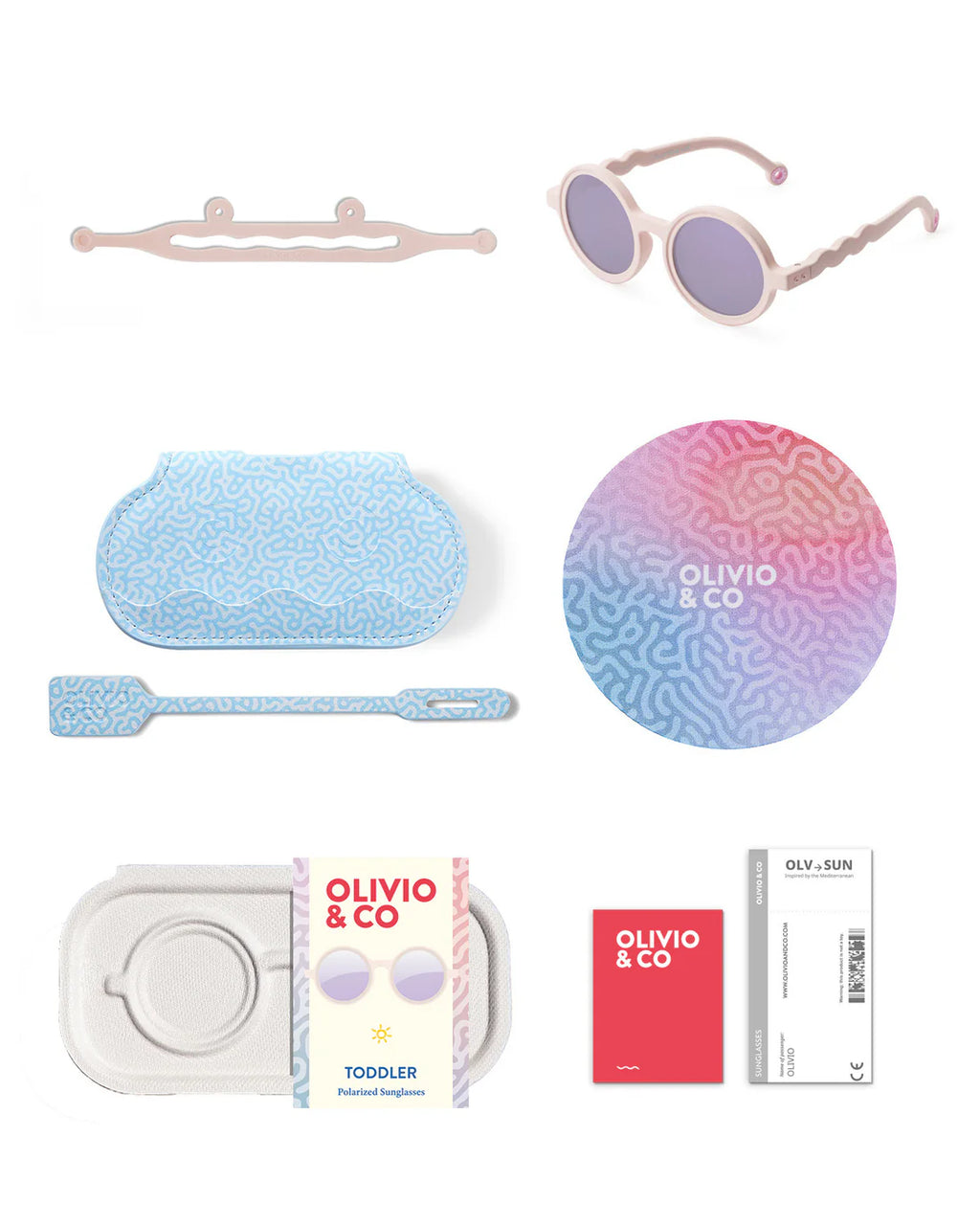 Olivio&Co Toddler Round Sunglasses-Coral Blush