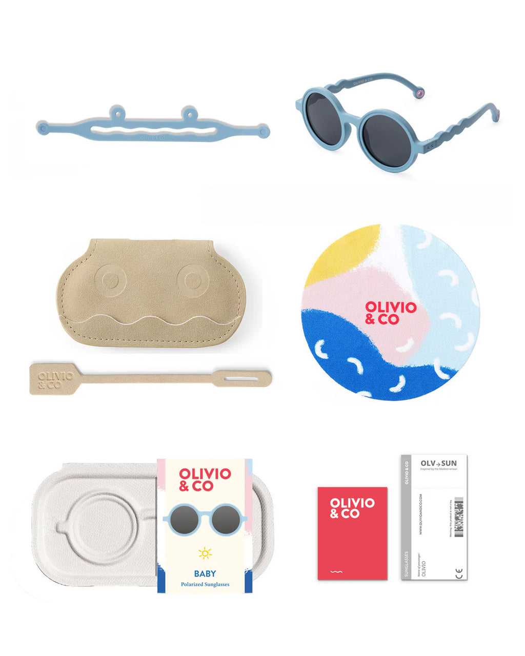 Olivio&Co Baby Sonnenbrille Round Reef Blue| 0–12 Monate