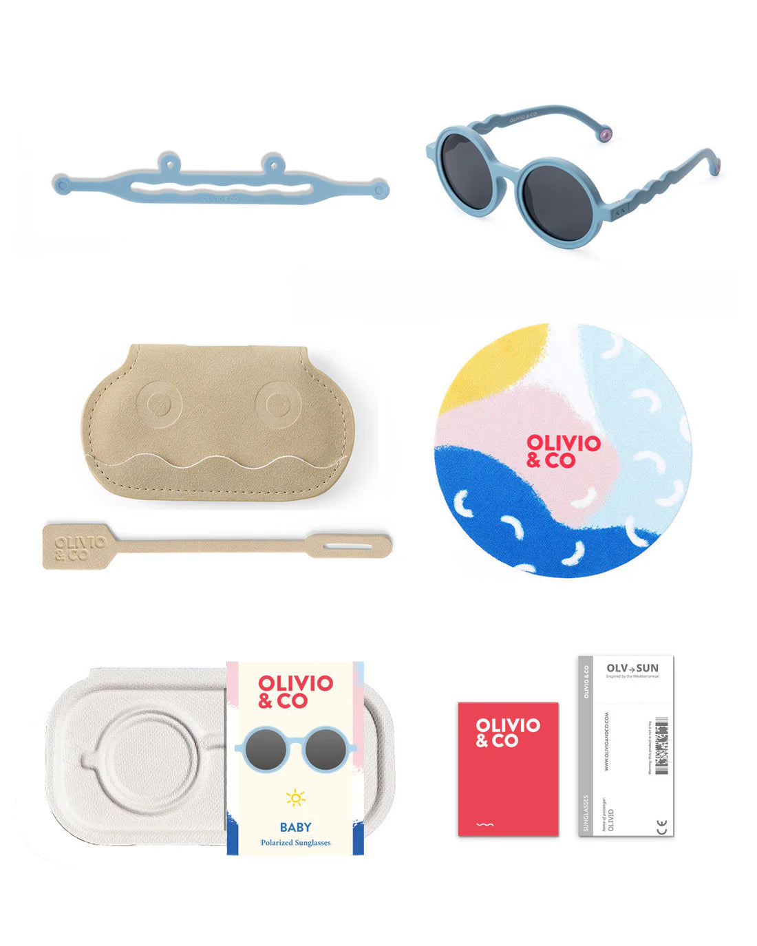 Olivio&Co Baby Sonnenbrille Round Reef Blue| 0–12 Monate