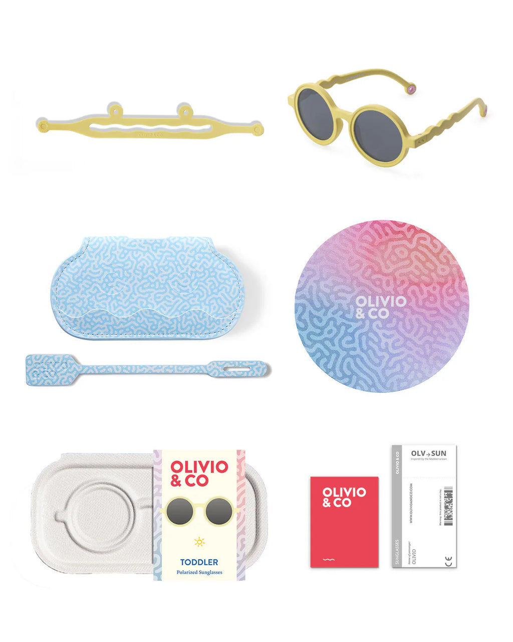 Olivio&Co Toddler Round Sunglasses-Sun Coral