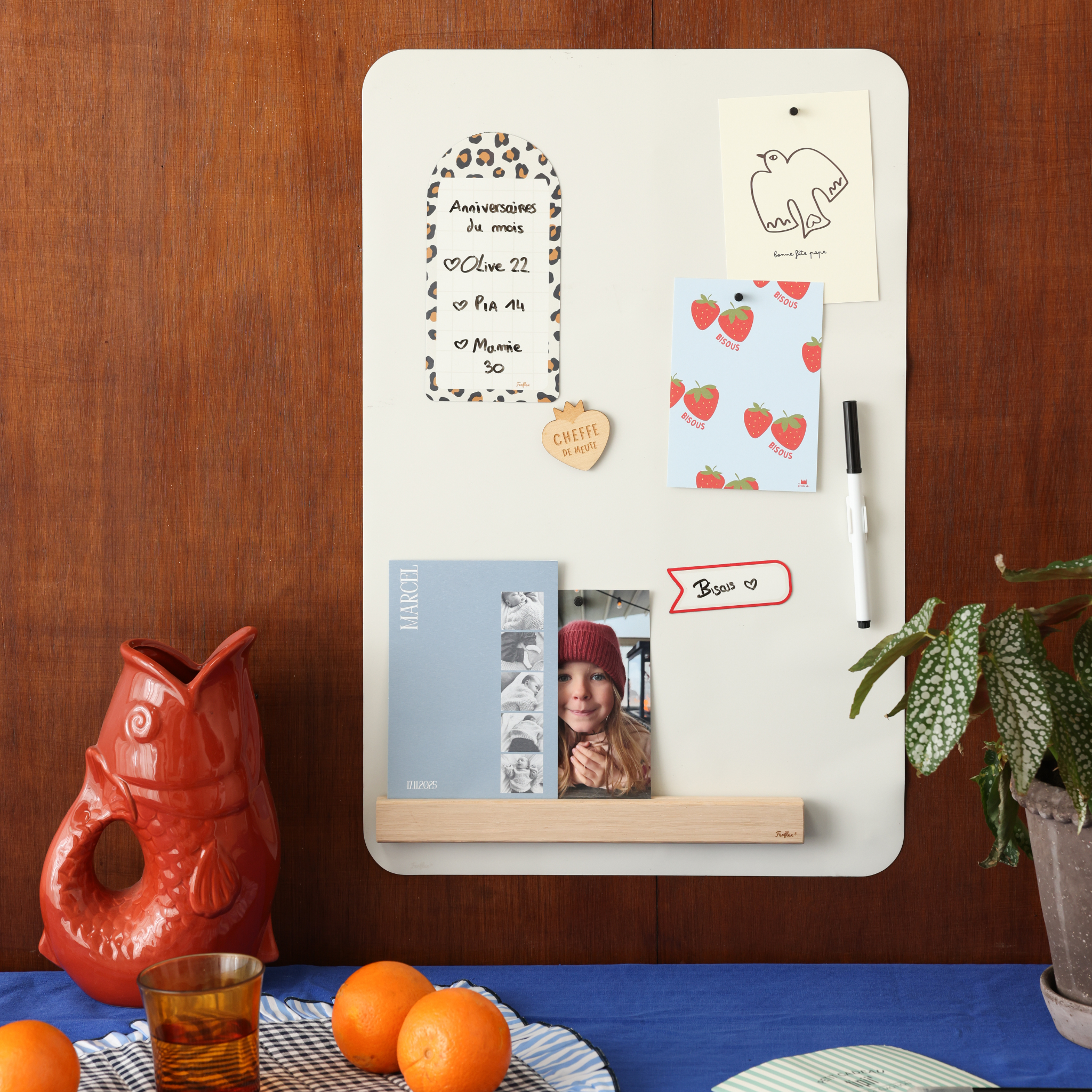 Ferflex Magnetische Wandtafel Rechteck – Leinenbeige
