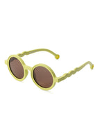 OLIVIO & CO Toddler Sonnenbrille Round Lime Green – UV400 Schutz für Kleinkinder