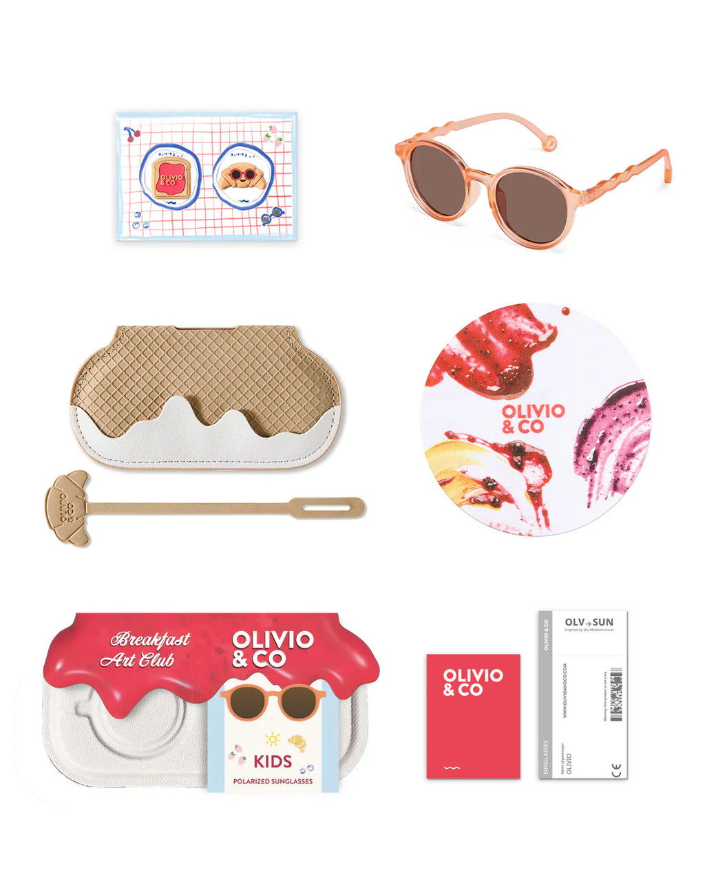 Olivio&Co Kids Oval Sunglasses - Fig Pink