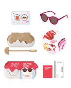 OLIVIO & CO Kinder Sonnenbrille Oval Raspberry – UV400 Schutz für Kinder