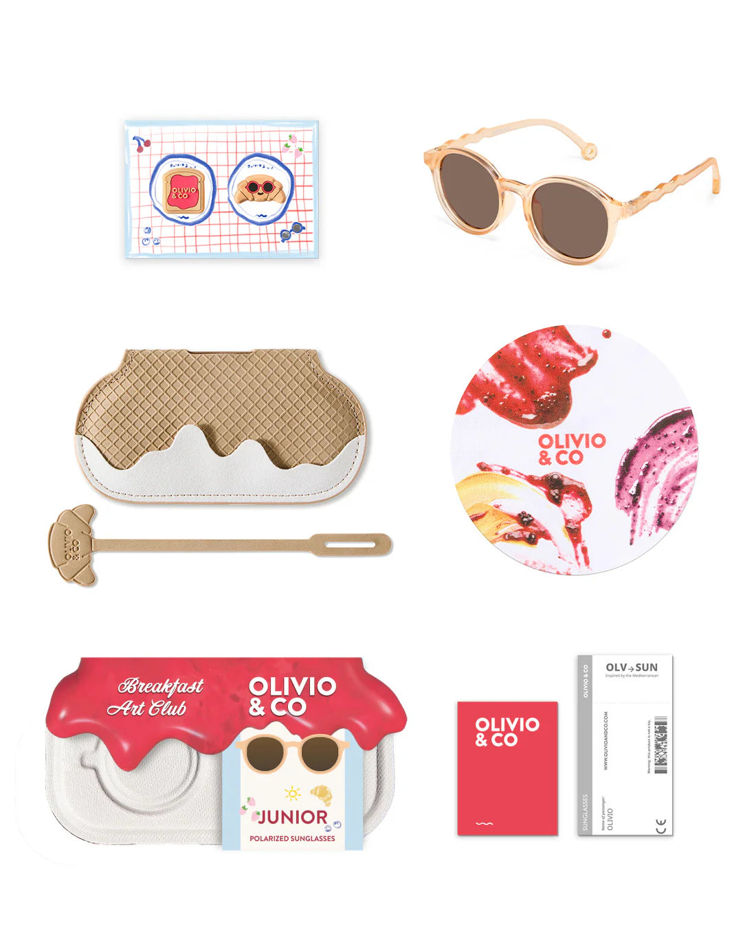 Olivio&Co Junior Sonnenbrille Oval Apricot | 5–12 Jahre