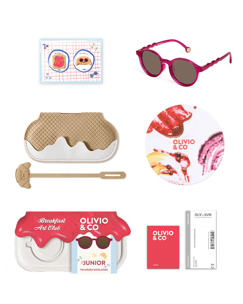 Olivio&Co Junior Sonnenbrille Oval Raspberry | 5–12 Jahre