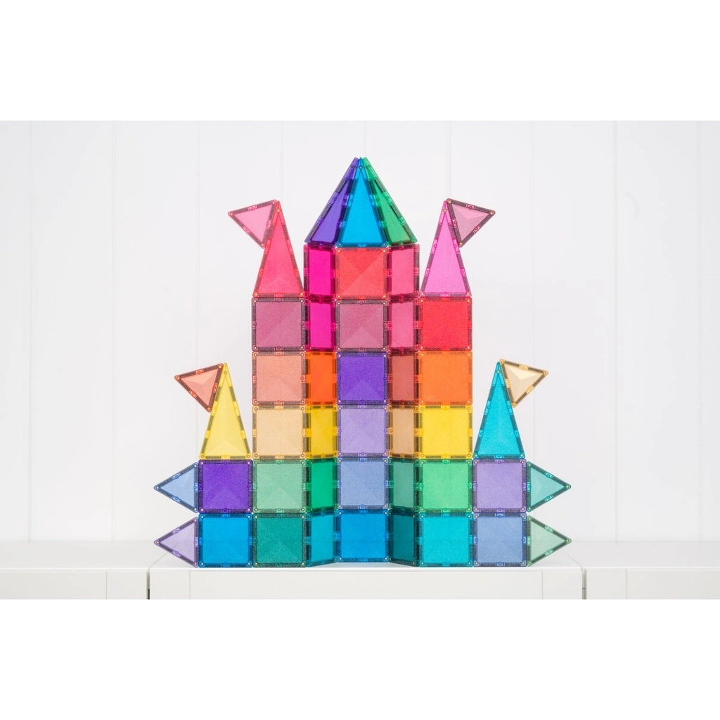 Connetix Glitter Castle Pack 48 Teile – Glitzernde Magnetbausteine