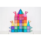 Connetix Glitter Castle Pack 48 Teile – Glitzernde Magnetbausteine