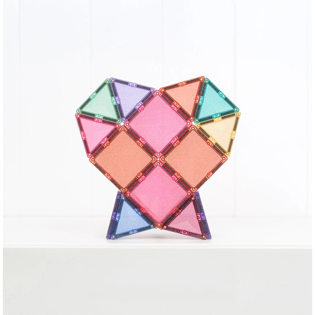 Connetix Glitter Castle Pack 48 Teile – Glitzernde Magnetbausteine