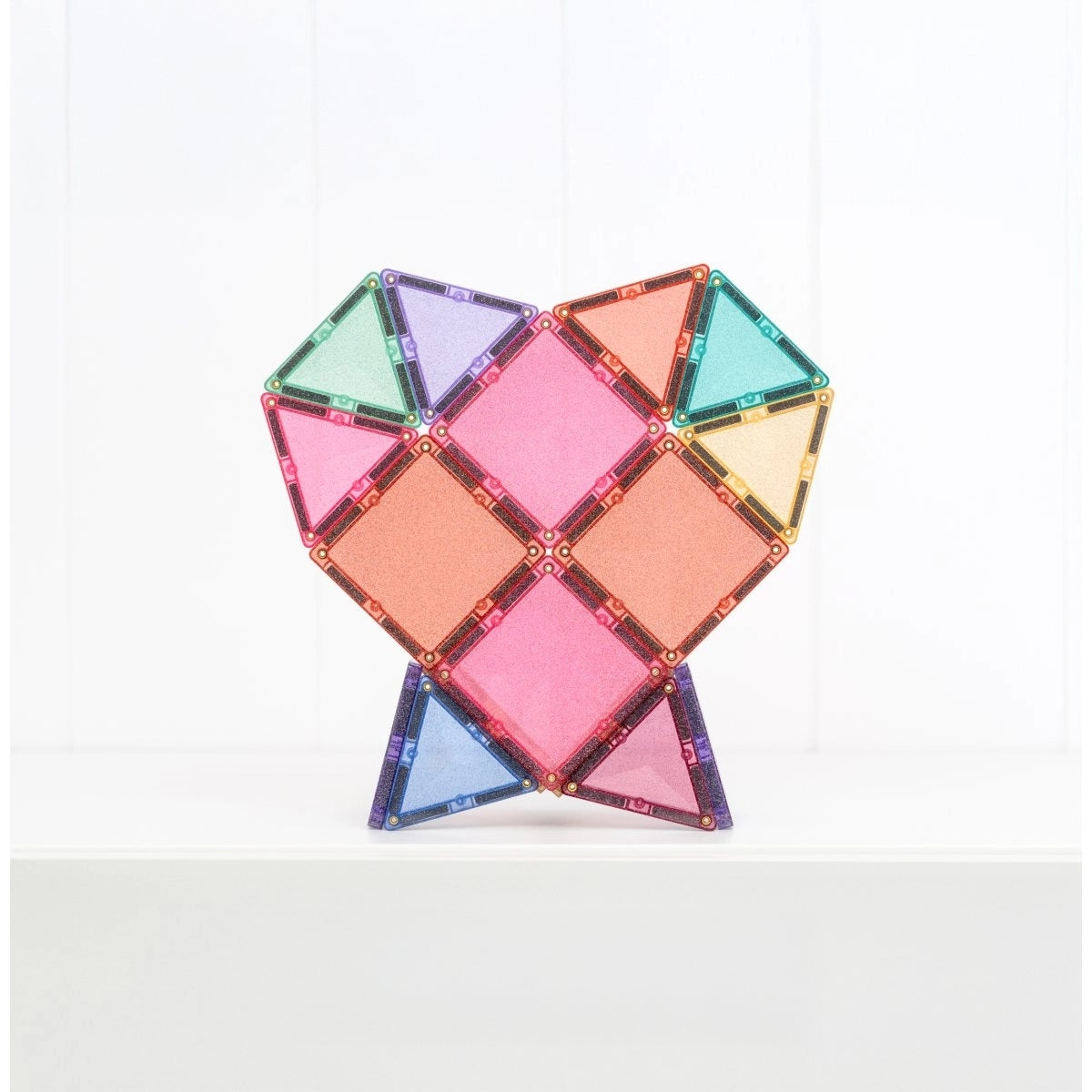Connetix Glitter Castle Pack 48 Teile – Glitzernde Magnetbausteine