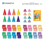 Connetix Glitter Castle Pack 48 Teile – Glitzernde Magnetbausteine