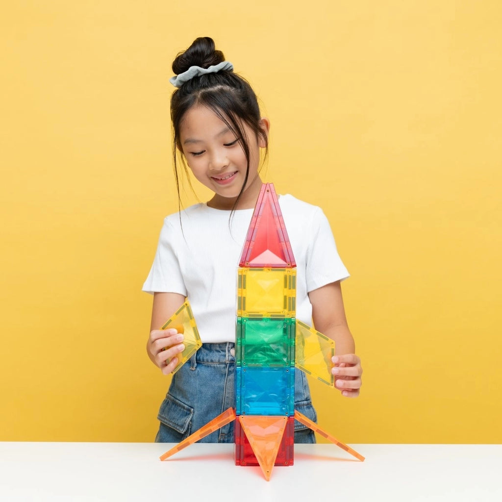 CONNETIX Light Rocket Pack 30 Pieces – Magnetic Tiles with Light-Up Tile