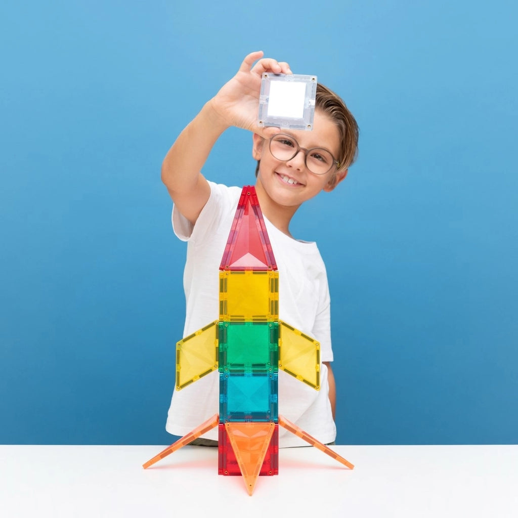 CONNETIX Light Rocket Pack 30 Pieces – Magnetic Tiles with Light-Up Tile