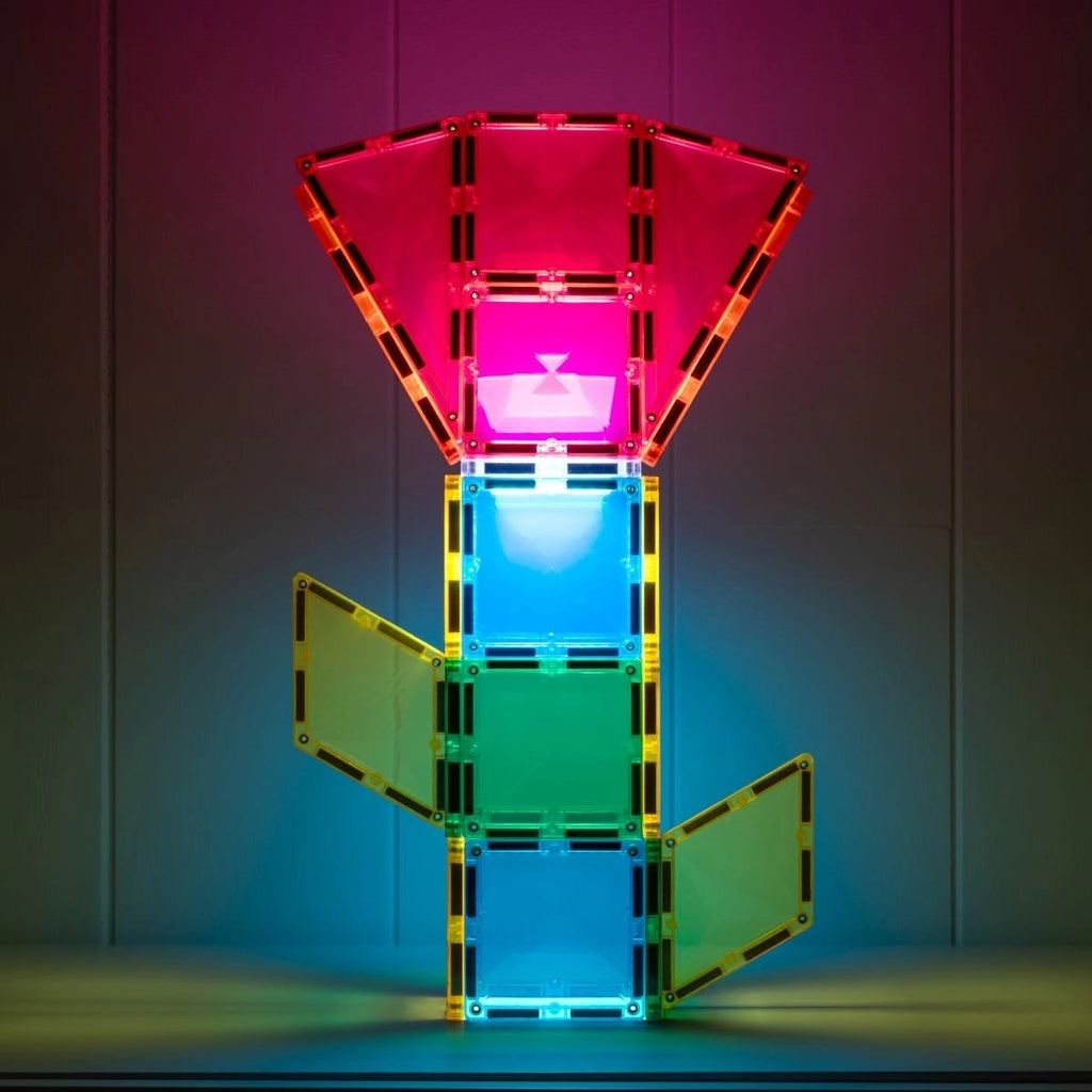 CONNETIX Light Rocket Pack 30 Pieces – Magnetic Tiles with Light-Up Tile