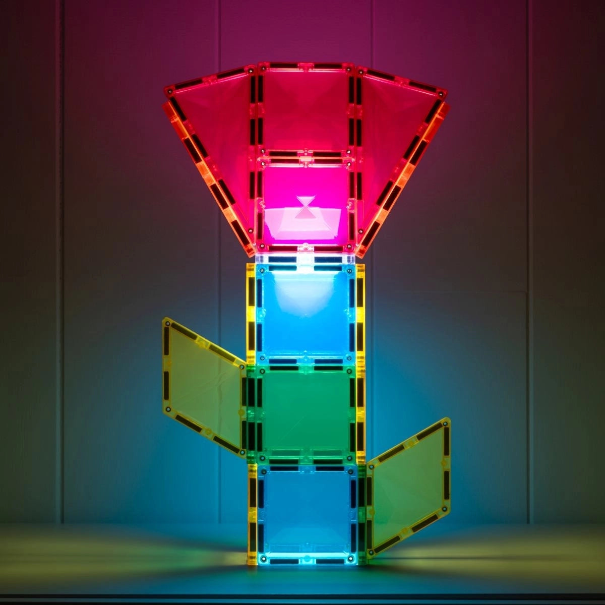 CONNETIX Light Rocket Pack 30 Pieces – Magnetic Tiles with Light-Up Tile