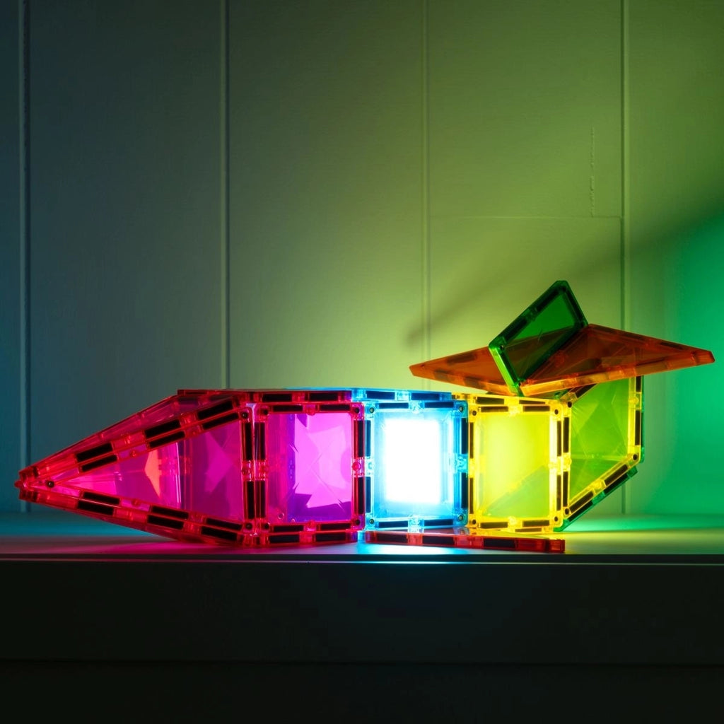 CONNETIX Light Rocket Pack 30 Pieces – Magnetic Tiles with Light-Up Tile