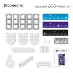 CONNETIX Ball Run Galaxy Pack 61 Pieces – Magnetic Ball Run with Light-Up Balls