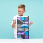 CONNETIX Ball Run Galaxy Pack 61 Pieces – Magnetic Ball Run with Light-Up Balls