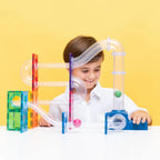 CONNETIX Ball Run Launcher Pack 47 Pieces – Magnetic Tiles with Ball Launcher
