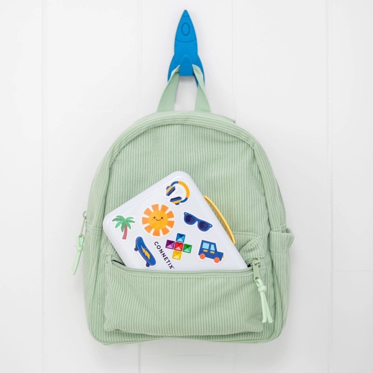 CONNETIX Travel Mini Pack 32 Pieces - Magnetic building blocks for on the go in a practical metal box