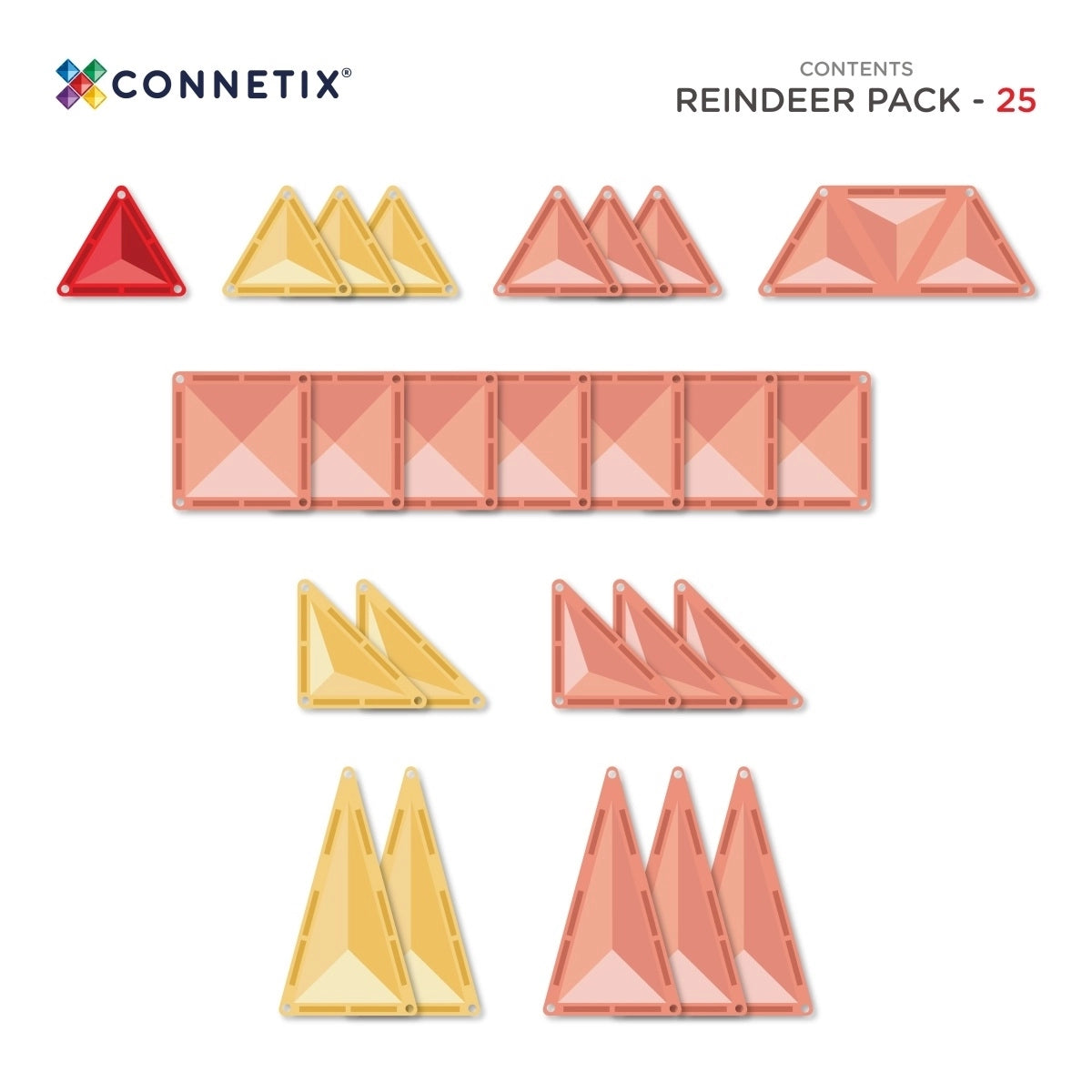 CONNETIX Christmas Reindeer Pack – 25 magnetische Bausteine