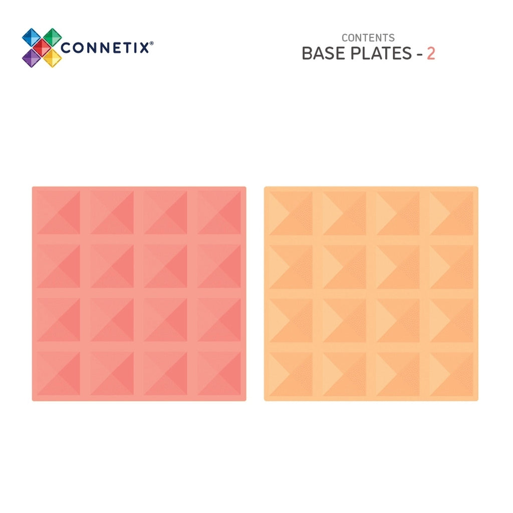 Connetix Pastel Lemon & Peach Base Plate 2 Teile