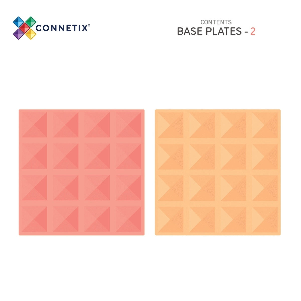 Connetix Pastel Lemon & Peach Base Plate 2 Teile