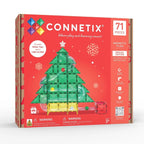 CONNETIX Christmas Tree Ball Run – 71-teiliges Magnetbaustein-Kugelbahn-Set