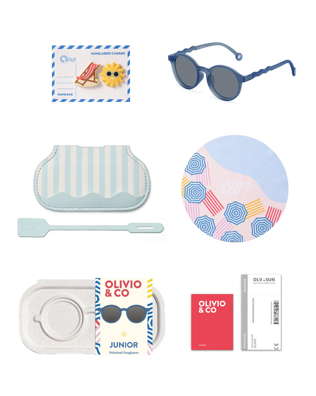 Olivio&Co Junior Sonnenbrille Oval Navy Blue | 5–12 Jahre
