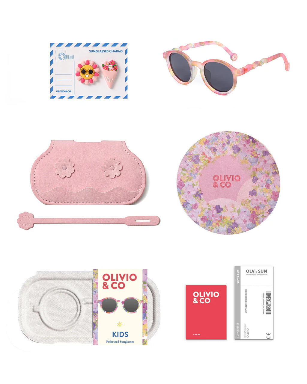 Olivio&Co Kinder Sonnenbrille Oval Rock Rose| 3–5 Jahre