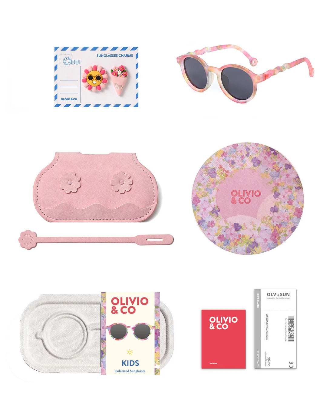 Olivio&Co Kinder Sonnenbrille Oval Rock Rose| 3–5 Jahre