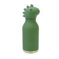 ASOBU Bestie Dinosaur Trinkflasche – Isolierte Kinder-Trinkflasche mit Strohhalm 460 ml