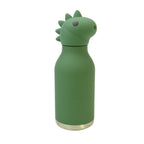 ASOBU Bestie Dinosaur Trinkflasche – Isolierte Kinder-Trinkflasche mit Strohhalm 460 ml