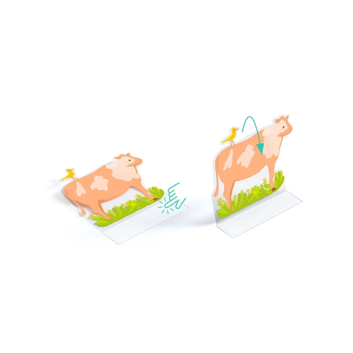 Djeco Sticker zum Aufstellen Bauernhof - Wiederverwendbare 3D-Sticker