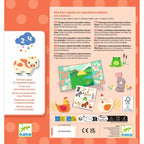 Djeco Sticker Bauernhoftiere – Wiederverwendbare Sticker für Kleinkinder
