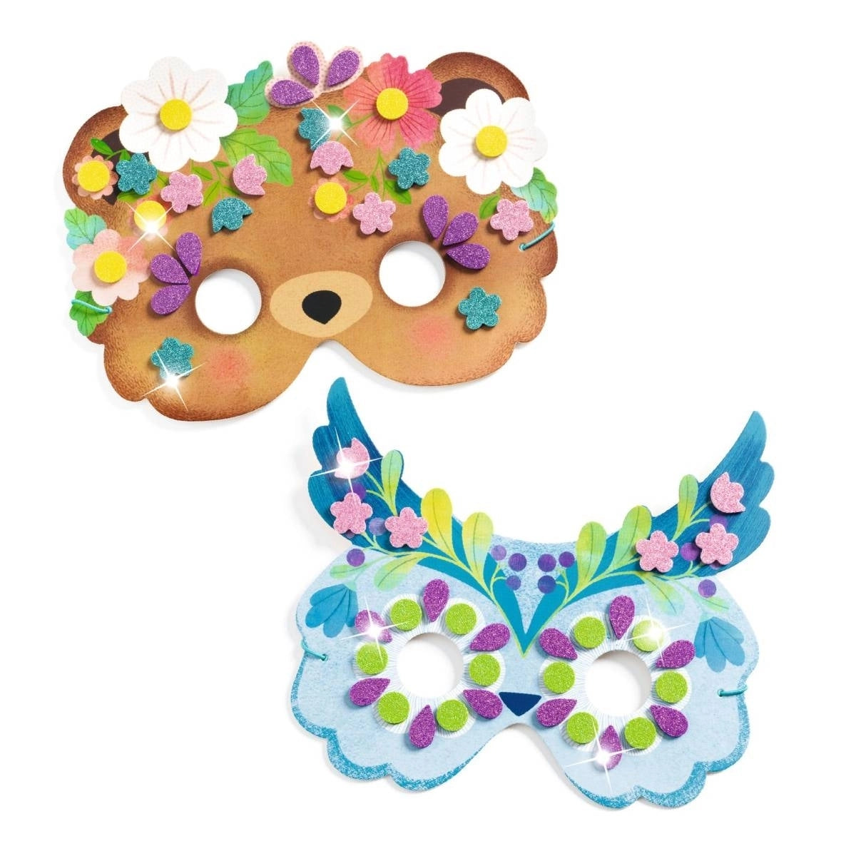 Djeco DIY 8 Masken Tiere – Kreatives Bastelset ab 4 Jahren