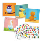 Djeco Stickerbild Tiere – Kreatives Sticker-Collage-Set