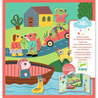 Djeco Sticker Tiere – Wiederverwendbare Sticker für Kleinkinder