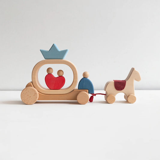 AVDAR Horse & Carriage Holzspielzeug – 6-teilig
