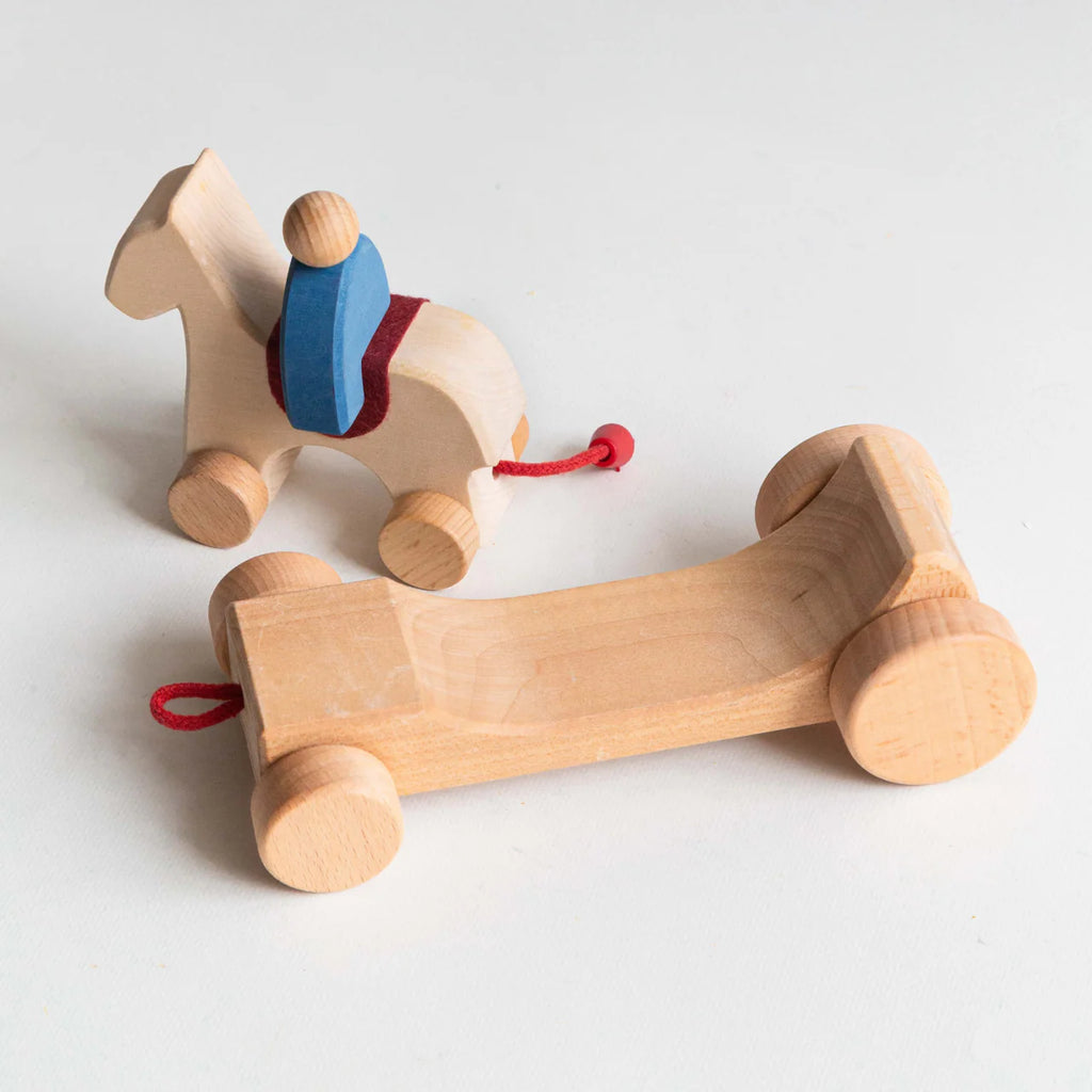 AVDAR Horse & Carriage Holzspielzeug – 6-teilig