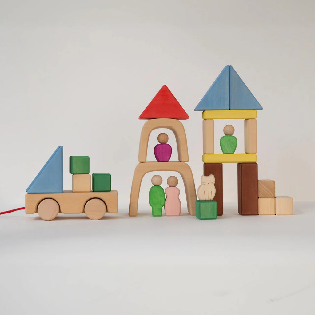 AVDAR Trailer Travel Wooden Building Blocks – 30 pieces