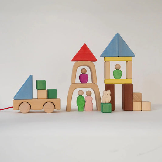 AVDAR Trailer Travel Holzbausteine – 30-teilig