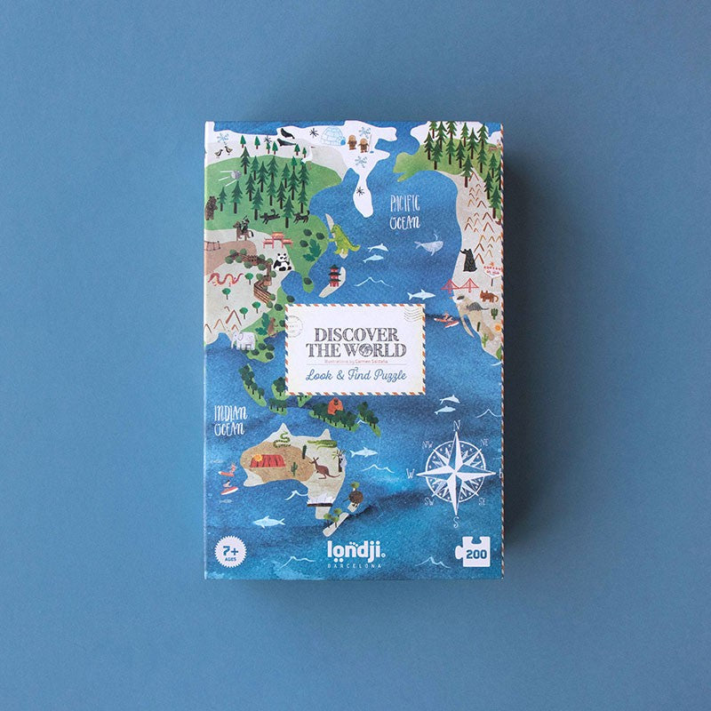 Londji Discover the World – Weltkarten-Puzzle mit Suchspiel